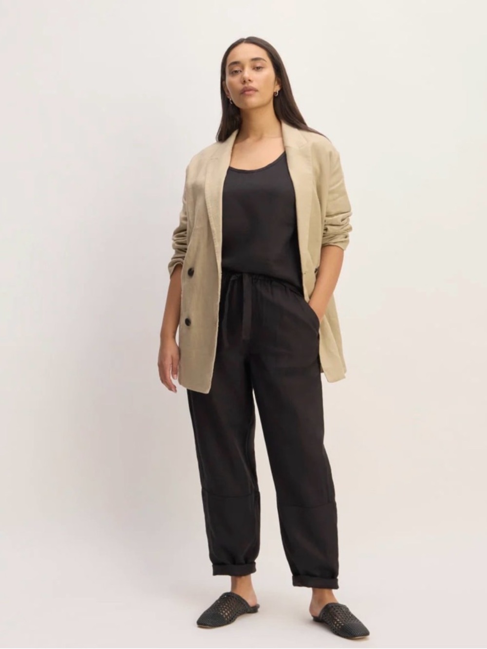 Everlane Linen Barrel Pant
